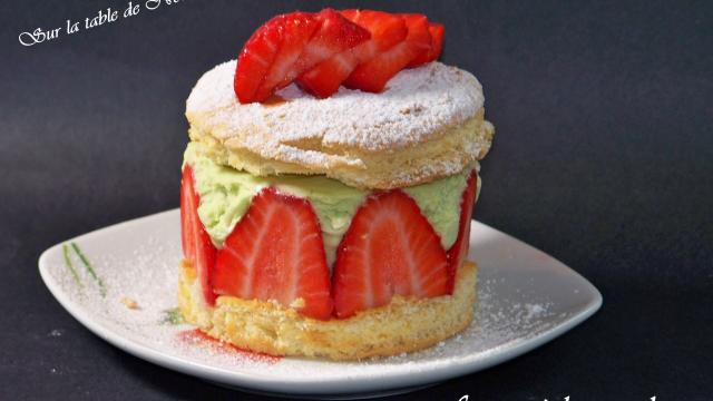 Fraisier à la pistache