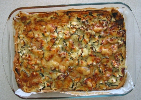 Gratin de courgettes aux lardons