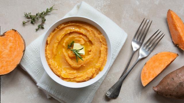 Purée crémeuse de patates douces