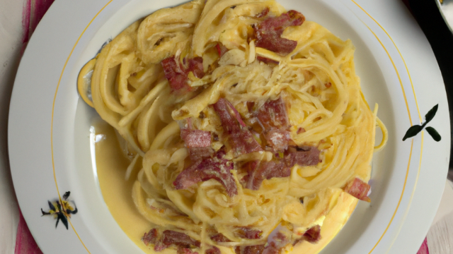 Spaghetti carbonara traditionnels