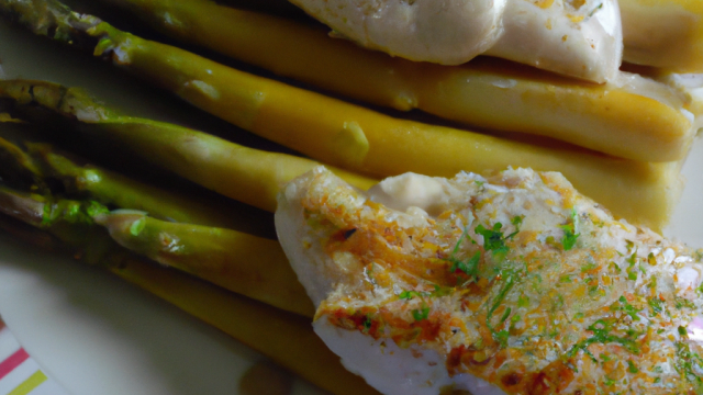 Escalopes de dinde garnies d'asperges blanches