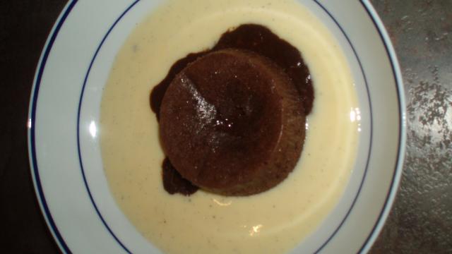 Coulant au chocolat et sa crème anglaise