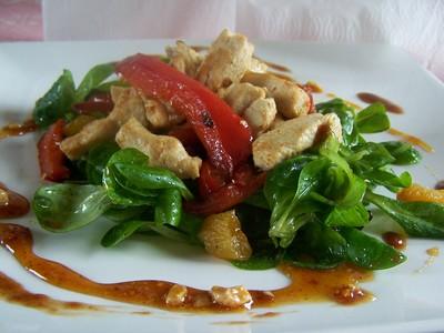 Salade thaï au poulet tiède