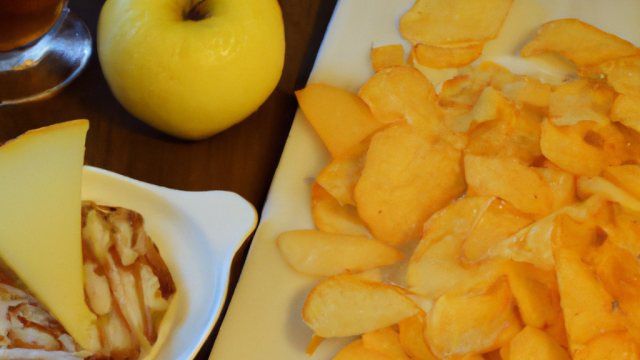 Cantal Jeune à la gelée de cidre et chips de pommes