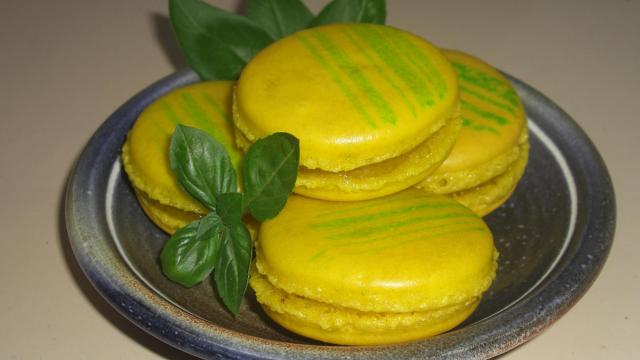 Macarons citron/basilic