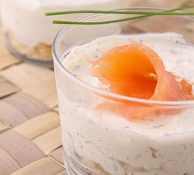 Verrine au Carré Frais et saumon