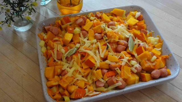 Méli-mélo de légumes en gratin