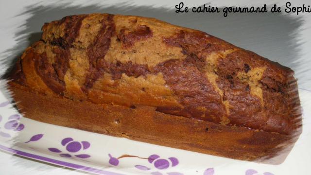 Cake marbré au chocolat et à la châtaigne