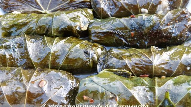 Feuille de vigne farcie à la grec (ou Dolmas)