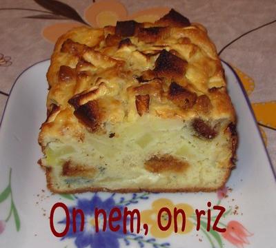 Cake au bleu, pommes et pain d'épices