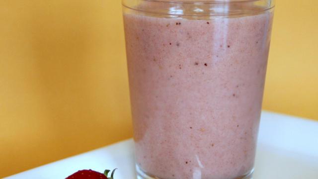 Smoothies fraise banane et kiwi