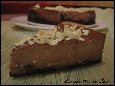 Mon cheesecake au chocolat