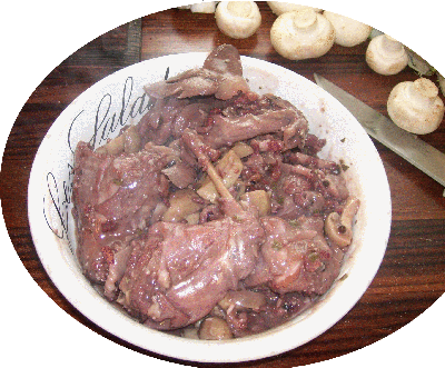 Lapin au vin rouge