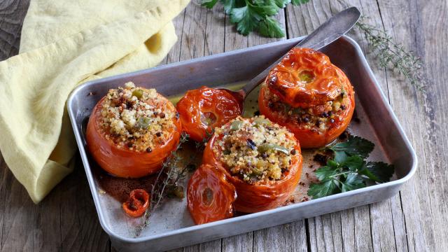 Tomates farcies au Quinoa et Lentilles