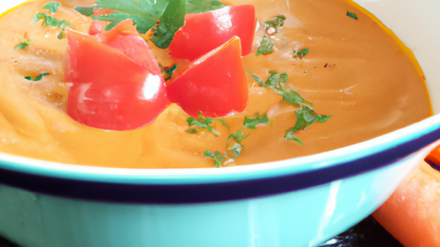 Velouté de carottes à la tomate