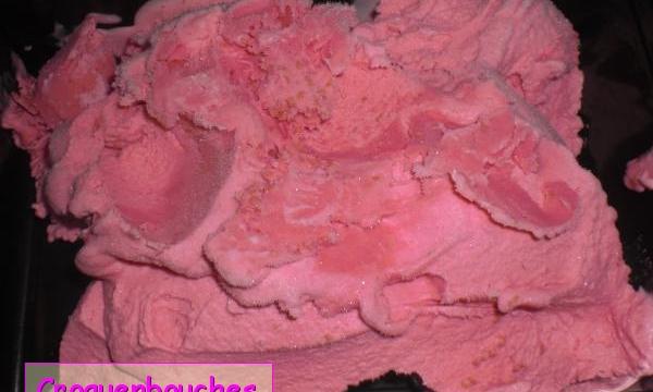 Glace aux framboises