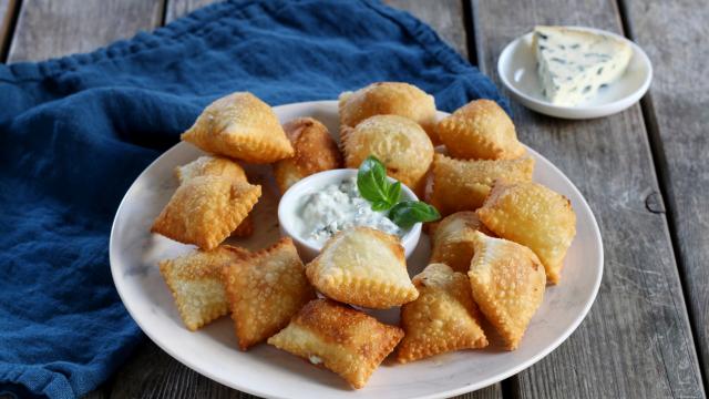 Ravioles frites à la Fourme d'Ambert