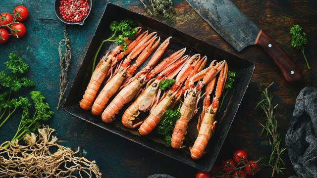 Langoustine avec une cuisson parfaite