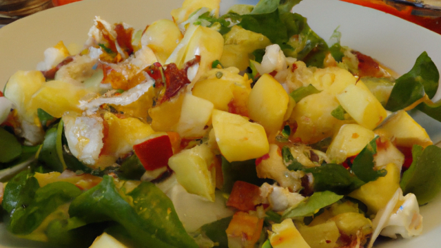 Salade à la fourme d'Ambert rapide