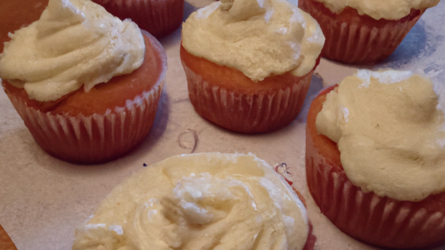 Cupcakes Amaretto topping cream cheese Vanille