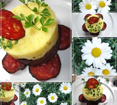 Boudin noir et sa purée de patate douce classique