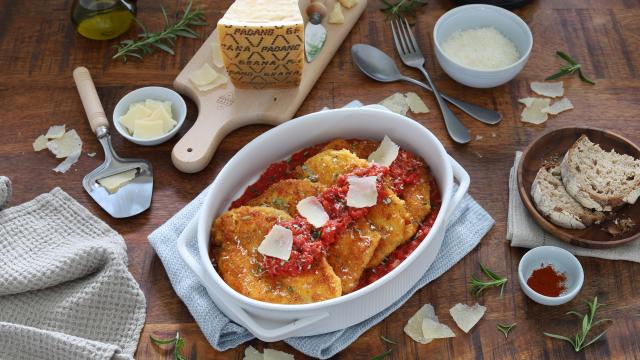 Escalopes de poulet panées au Grana Padano AOP