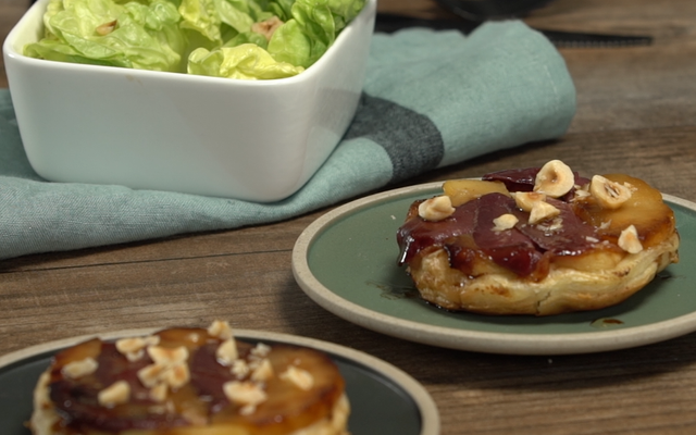 Tartelettes tatin au magret séché et aux pommes