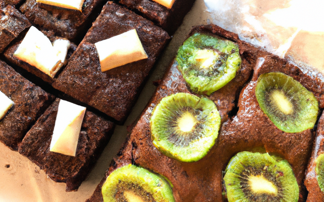 Brownie au chocolat et au kiwi