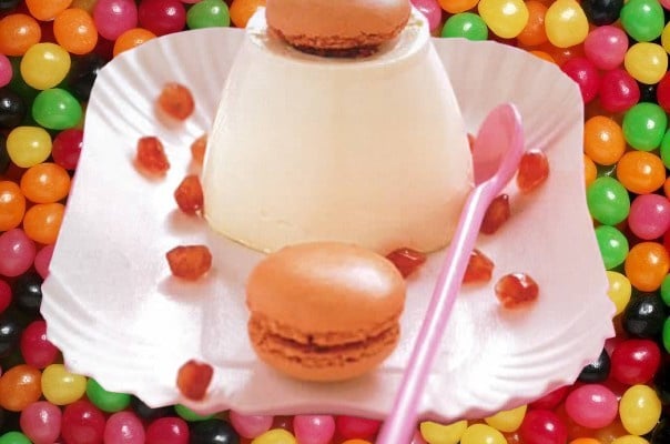 Panna cotta et ses macarons