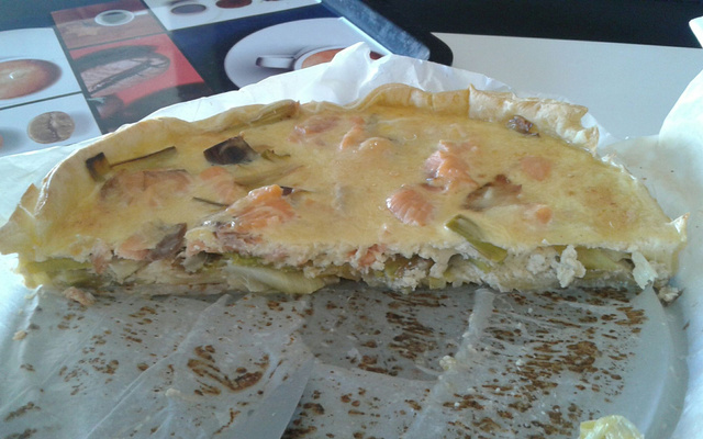 Tarte saumon poireaux