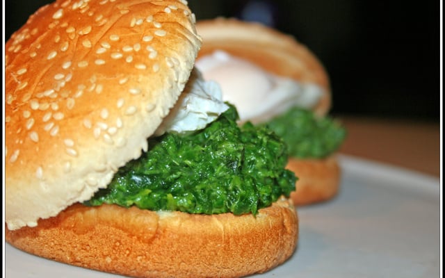 Hamburger épinard œuf