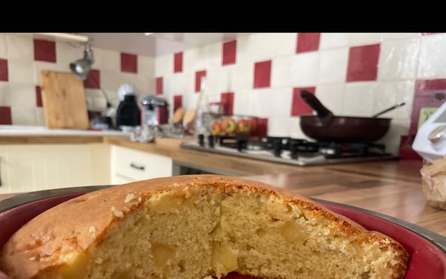 Gâteau pommes noix de coco