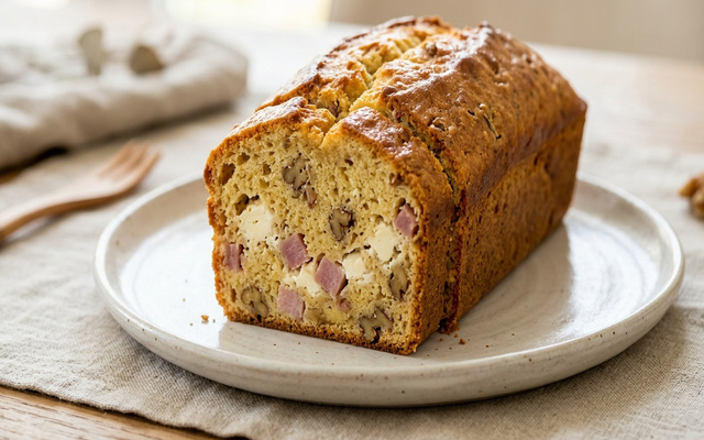 Cake au boursin et jambon