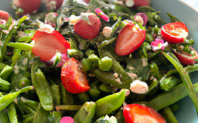 Salade de mange-tout aux fraises
