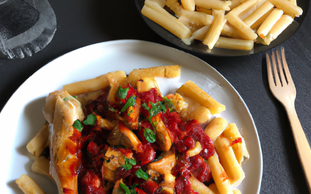 Pennes au poulet et à la kriek