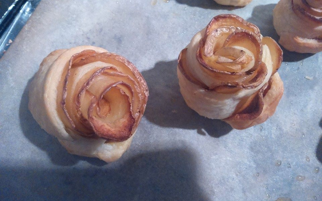 Roses feuilletées aux pommes de terre
