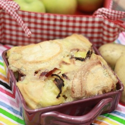 Tartiflette aux deux pommes et à la viande des grisons