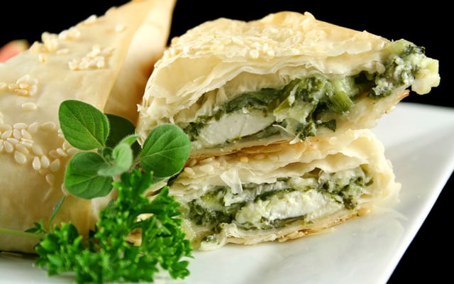 Triangles aux épinards et à la féta