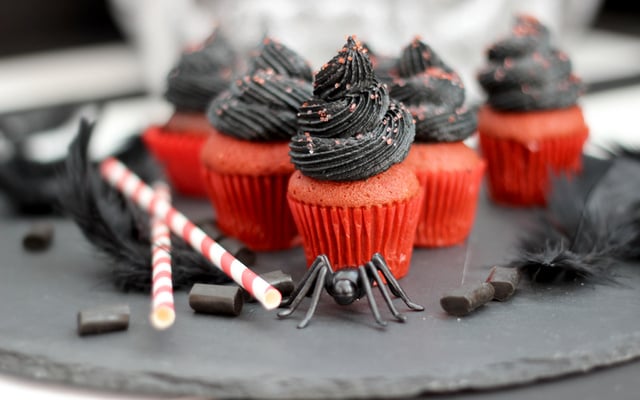 Cupcakes gothiques chocolat réglisse