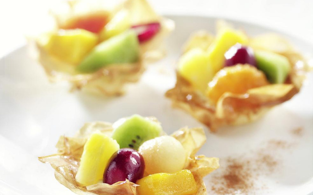 Mini-croustades de fruits exotiques