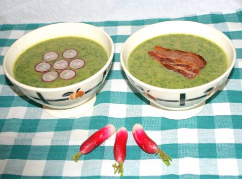 Potage aux fanes de radis