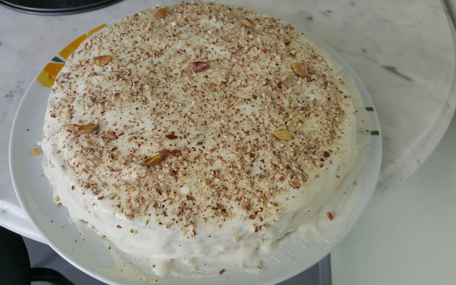 Layer cake chocolat blanc et noix de coco