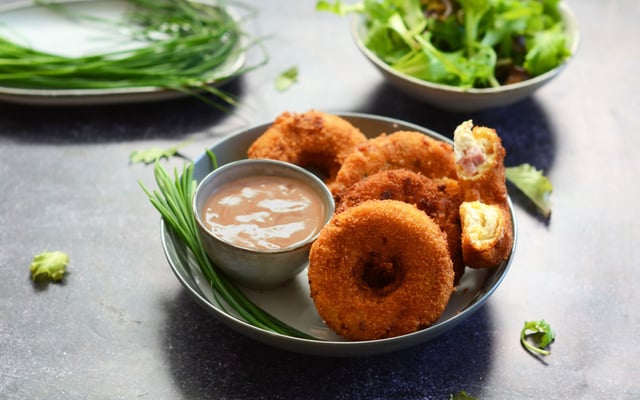Donuts croustillants au poulet
