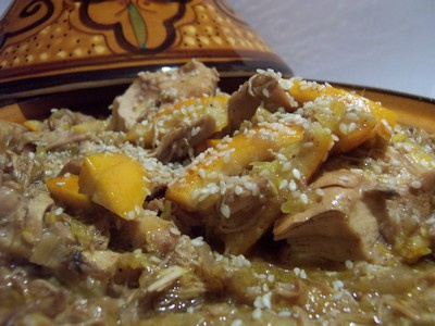Tajine de poulet à l'orange