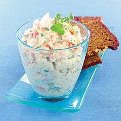 Tartare de crevettes aux champignons