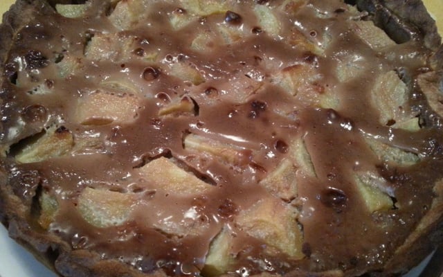 Tarte aux poires, carambars caramel et spéculoos