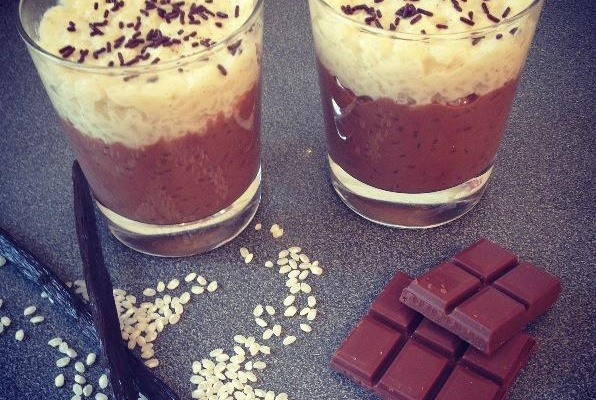 Riz au lait façon chocolat liégeois
