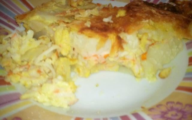 Gratin de pommes de terre et surimi