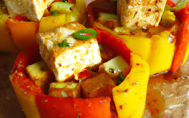Poivrons farcis au tofu