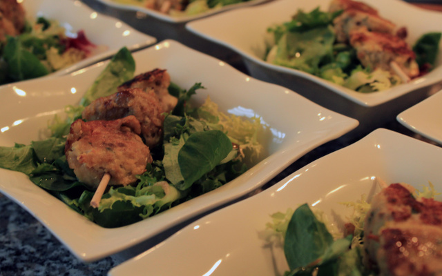 Brochettes de colin à l'orientale